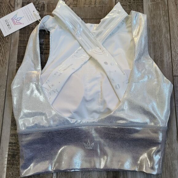 New Crowned Athletics Galactic Gals Rebel Princess Sports Bra Size Small - Picture 3 of 9